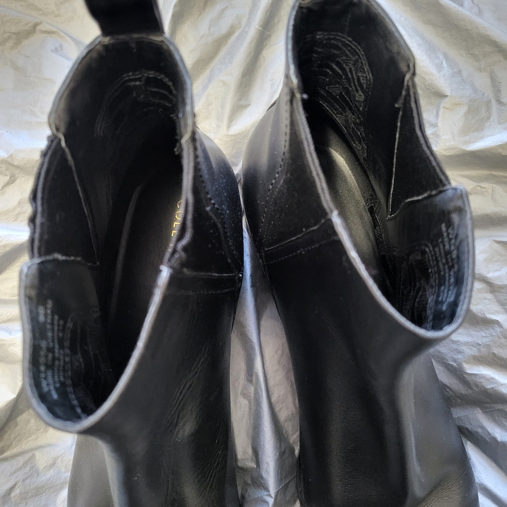 Cole Haan Black Leather Pointed-Toe Ankle Boots - Picture 7 of 9